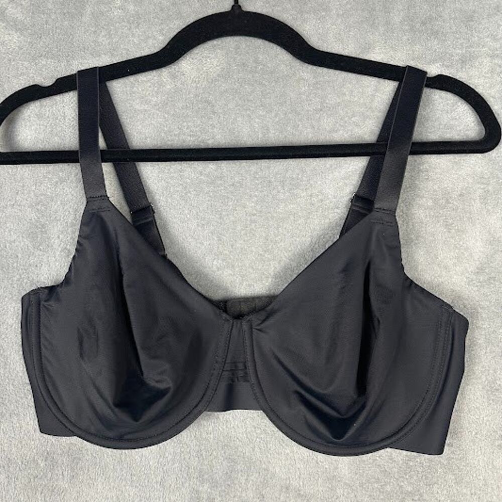 Wacoal At Ease Bra Womens 38DD Black Full Figure Underwire Style 855308 Stretch